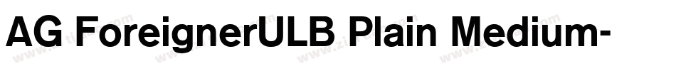 AG ForeignerULB Plain Medium字体转换